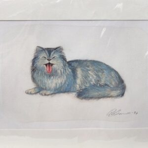 Kissa- akvarelli (3)