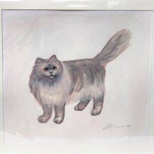 Kissa- akvarelli (2)