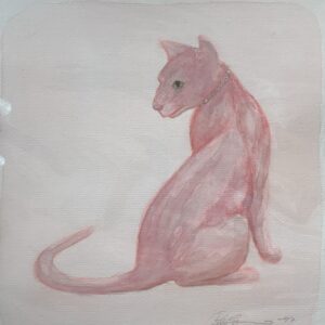 Kissa- akvarelli (6)