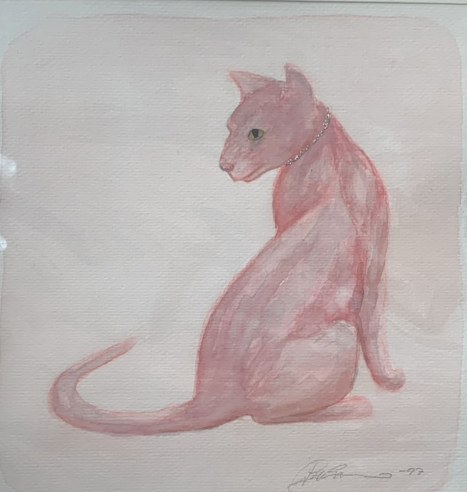 Kissa- akvarelli (6)