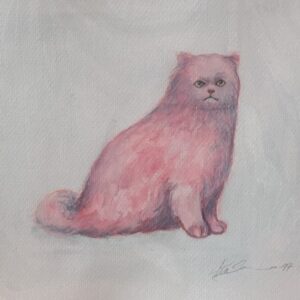 Kissa- akvarelli (1)